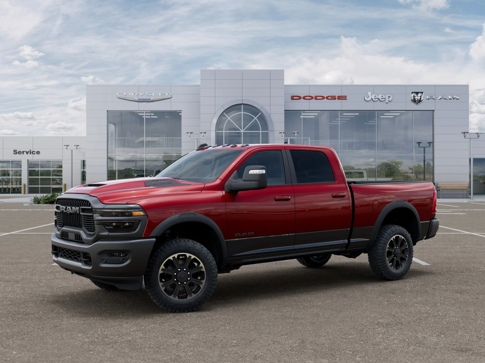 New 2026 Molten Red Pearl-Coat Exterior Paint RAM Rebel image 30