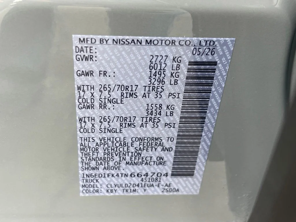 New 2026 Boulder Gray Pearl Nissan Crew Cab PRO-4X® Long Bed image 32