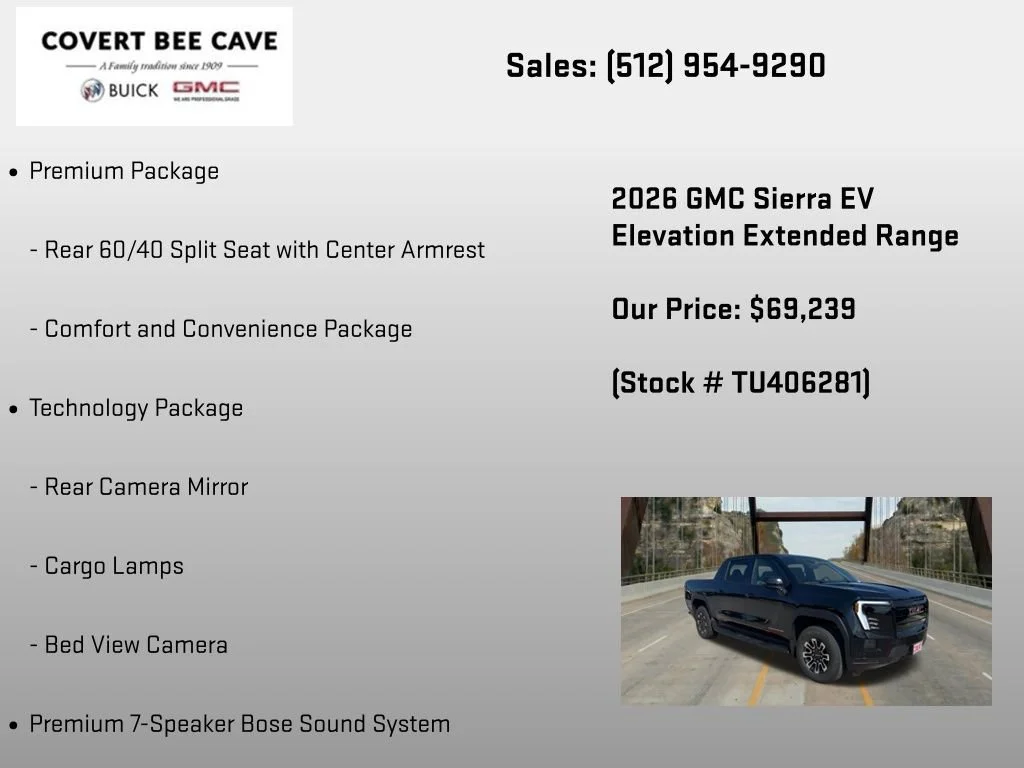 New 2026 Onyx Black GMC Elevation Extended Range image 18