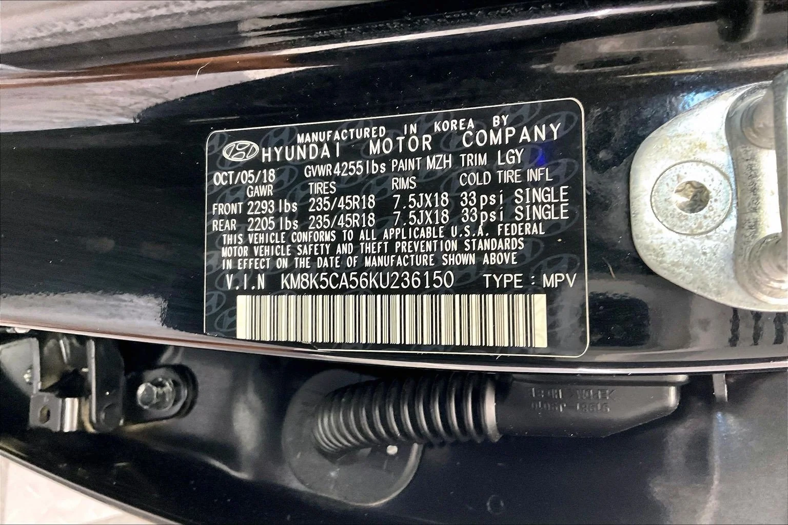 Used 2019 Ultra Black Pearl Hyundai Ultimate image 35