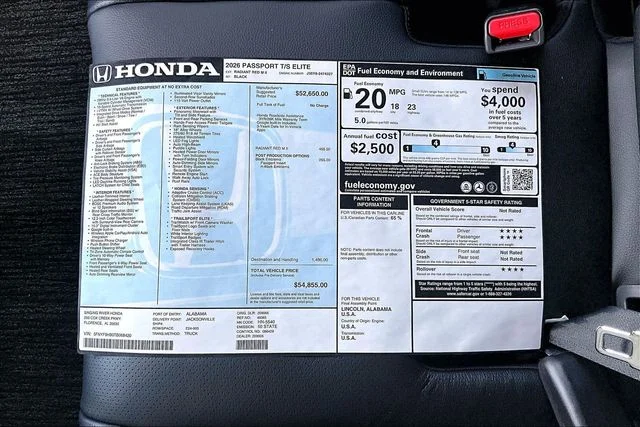 New 2026 Honda Passport TrailSport Elite 4D Sport Utility