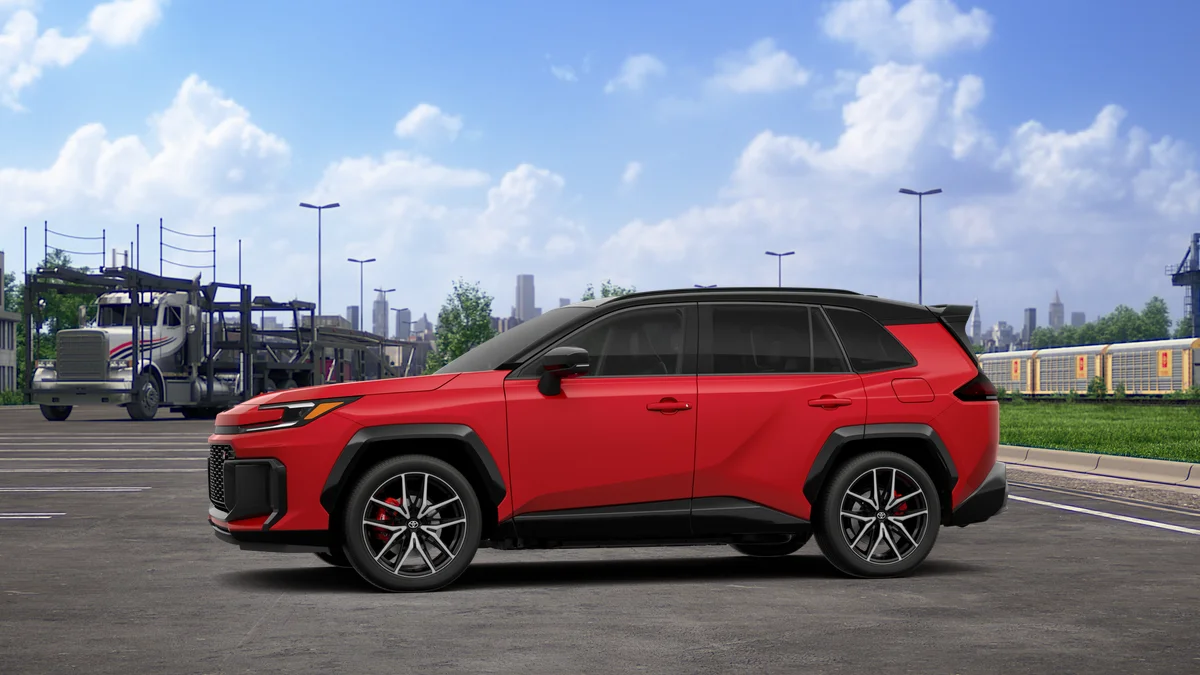 New 2026 Supersonic Red with Midnight Black Metallic roof Toyota GR SPORT image 3
