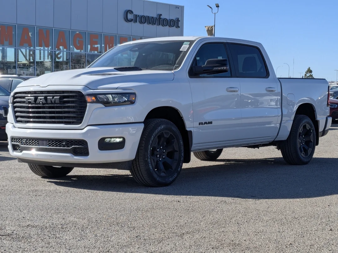 New 2026 White RAM Sport - - Sport Level 1 Equip Grp - Night Edition - 19-Spkr H/K Sound - 14.4 Uconnect Nav & More! image 4