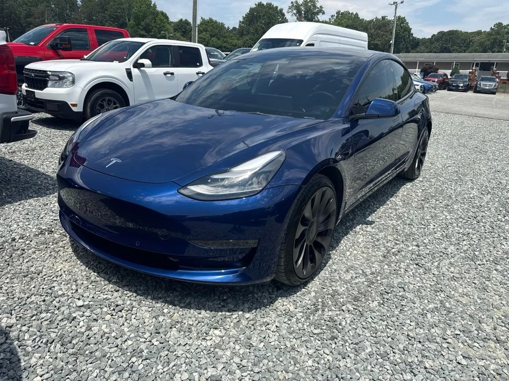 Used 2022 Blue Tesla Performance image 1