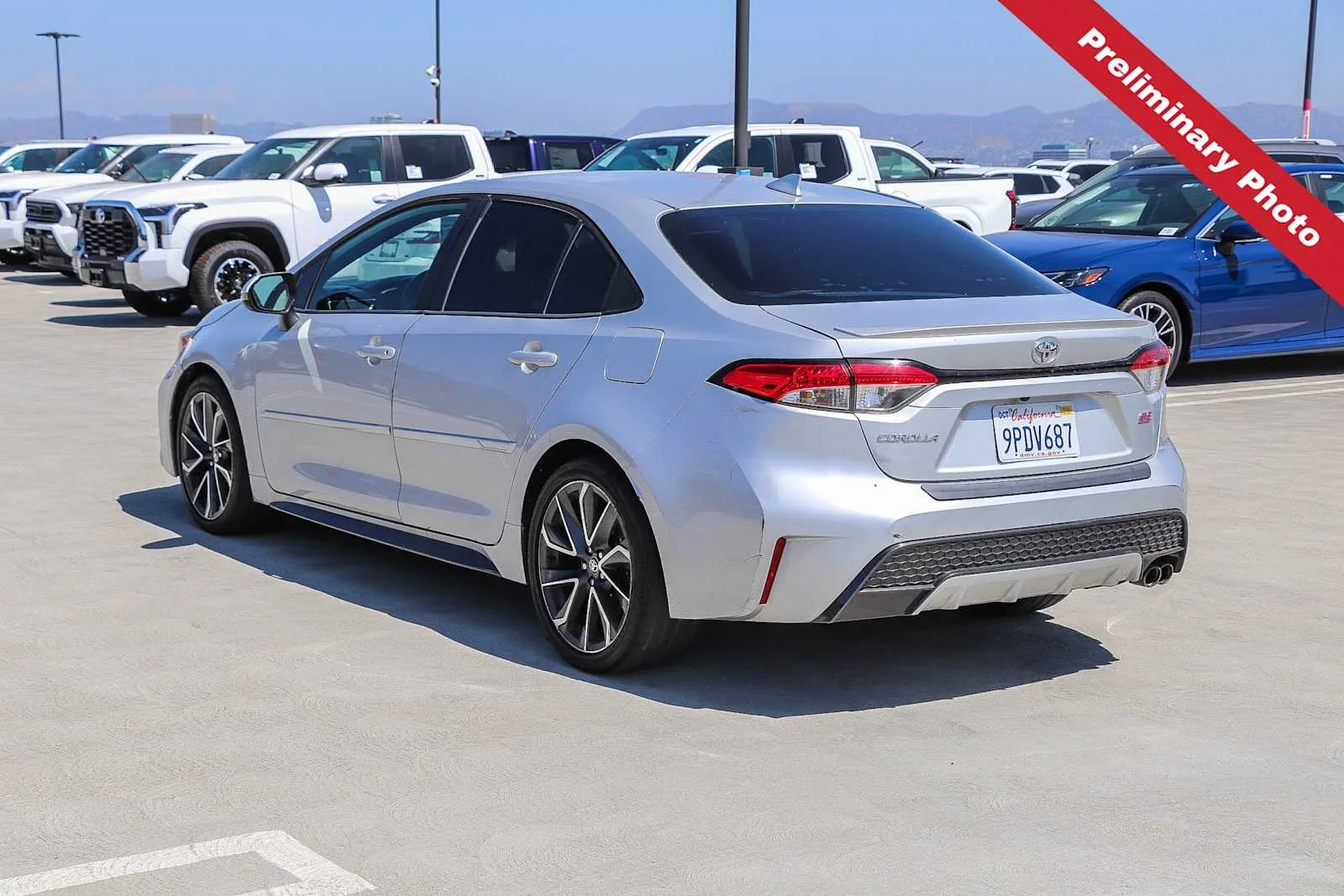 Used 2020 Classic Silver Metallic Toyota SE image 8