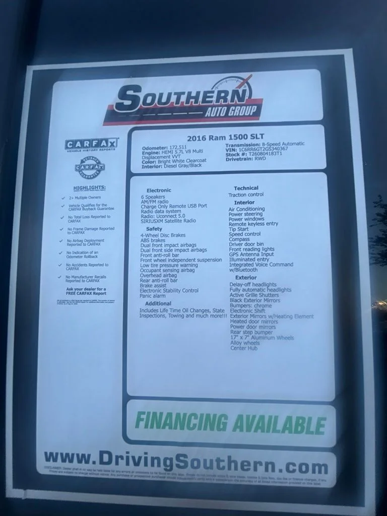 Used 2016 White Ram SLT image 28