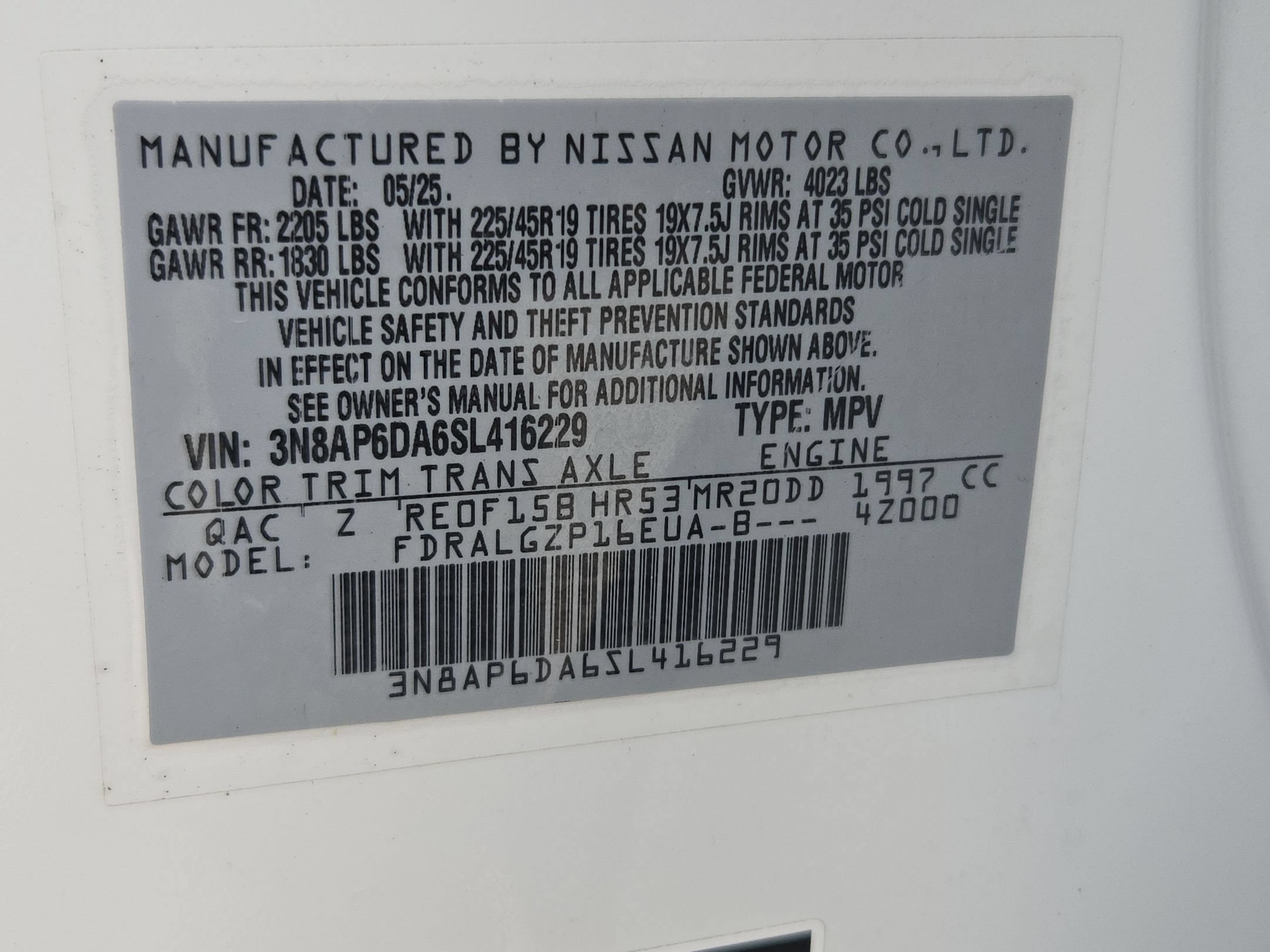 Used 2025 Aspen White Tricoat Nissan SR image 32