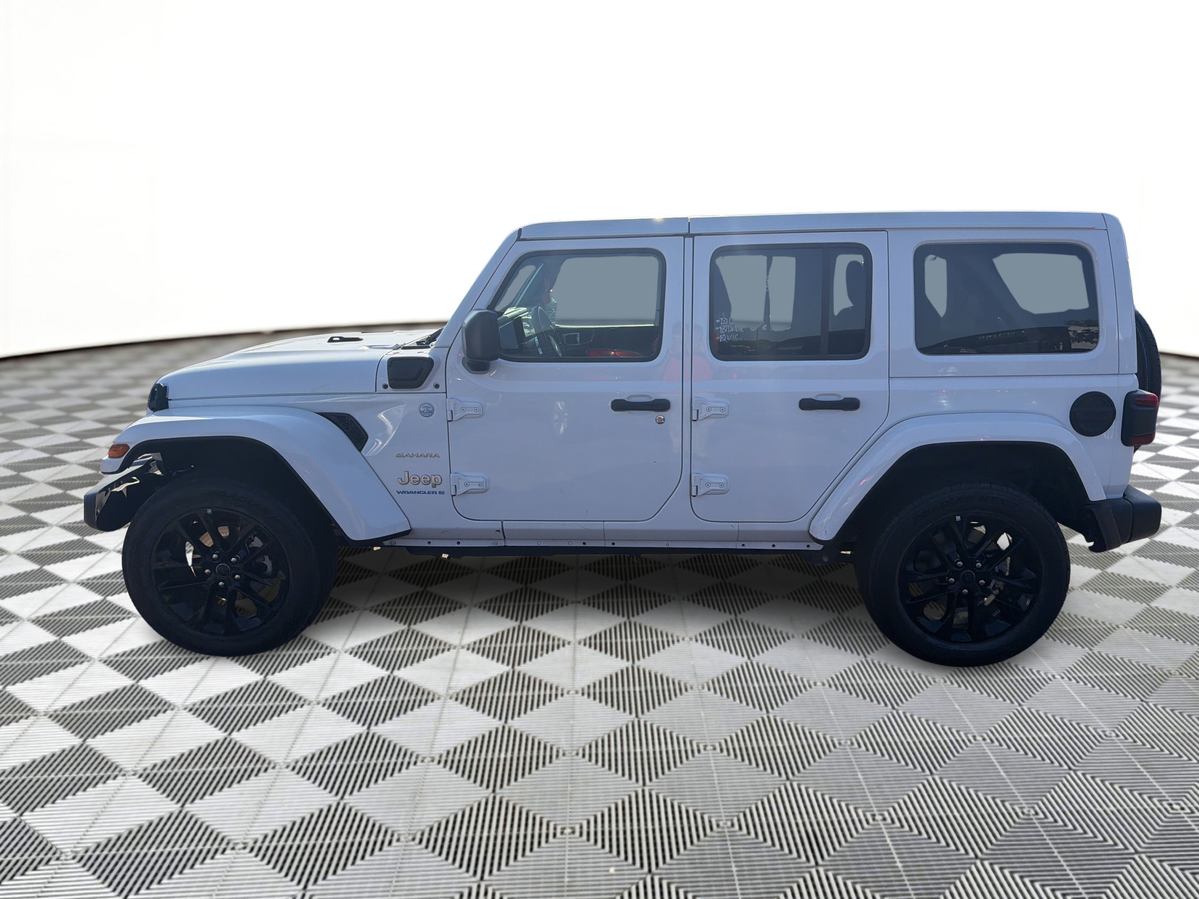 Used 2024 Bright White Clearcoat Jeep Sahara image 2