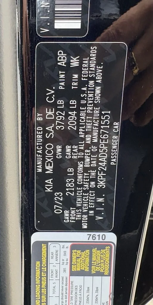 Used 2023 Aurora Black Pearl Kia LXS image 27