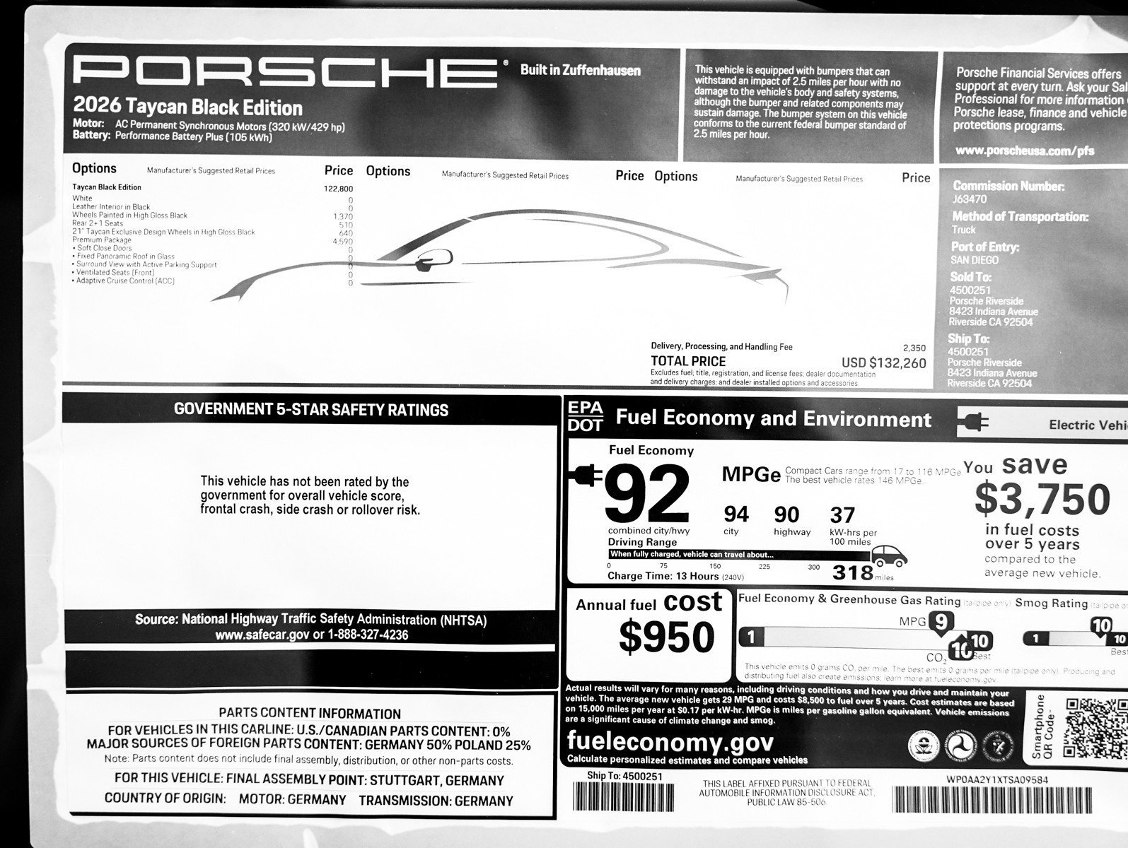 New 2026 White Porsche Black Edition image 27