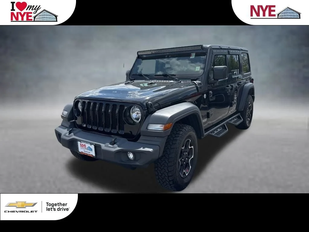 Used 2021 Black Clearcoat Jeep Unlimited Sport S image 1