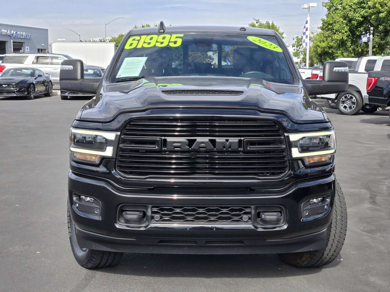 Used 2023 Diamond Black Crystal Pearlcoat Ram Laramie image 3