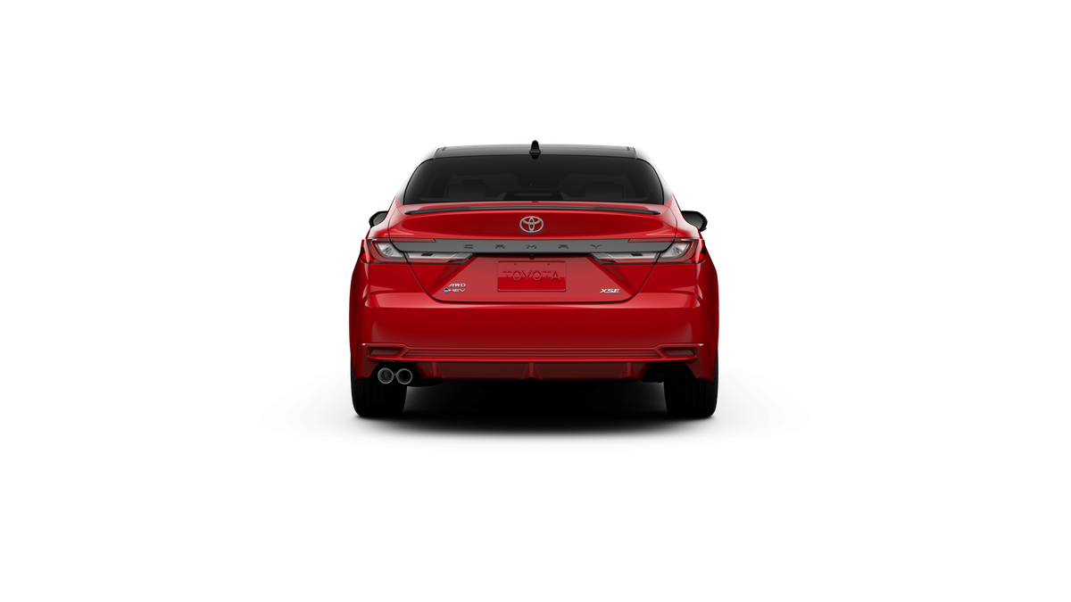 New 2026 Supersonic Red with Midnight Black Metallic roof Toyota XSE image 8