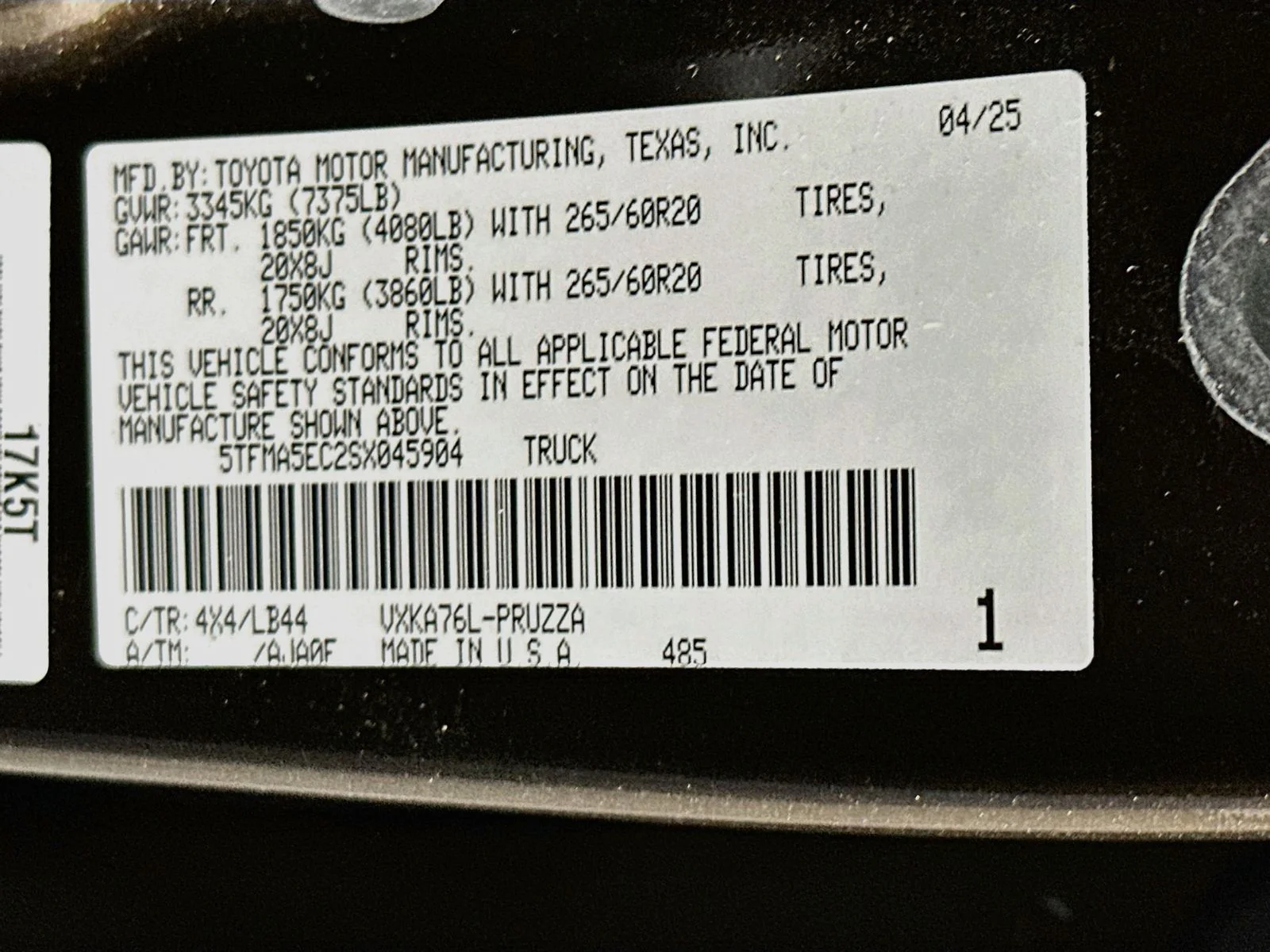 Certified Used 2025  Toyota 1794 image 32