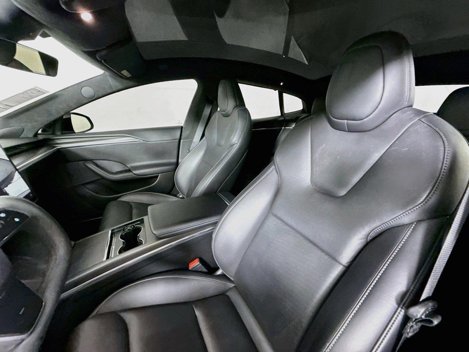 Used 2021 Solid Black Tesla Plaid image 3