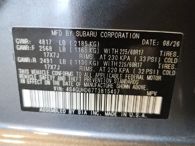 New 2026 MAGNETITE GRAY PEARL Subaru Premium image 35
