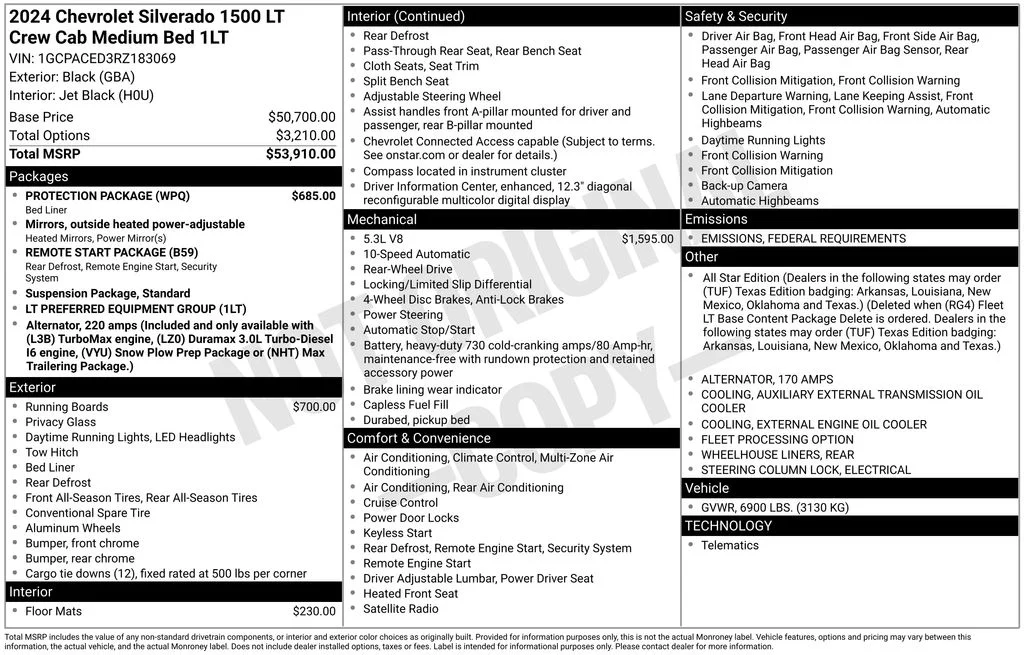 Used 2024 Black Chevrolet LT image 17