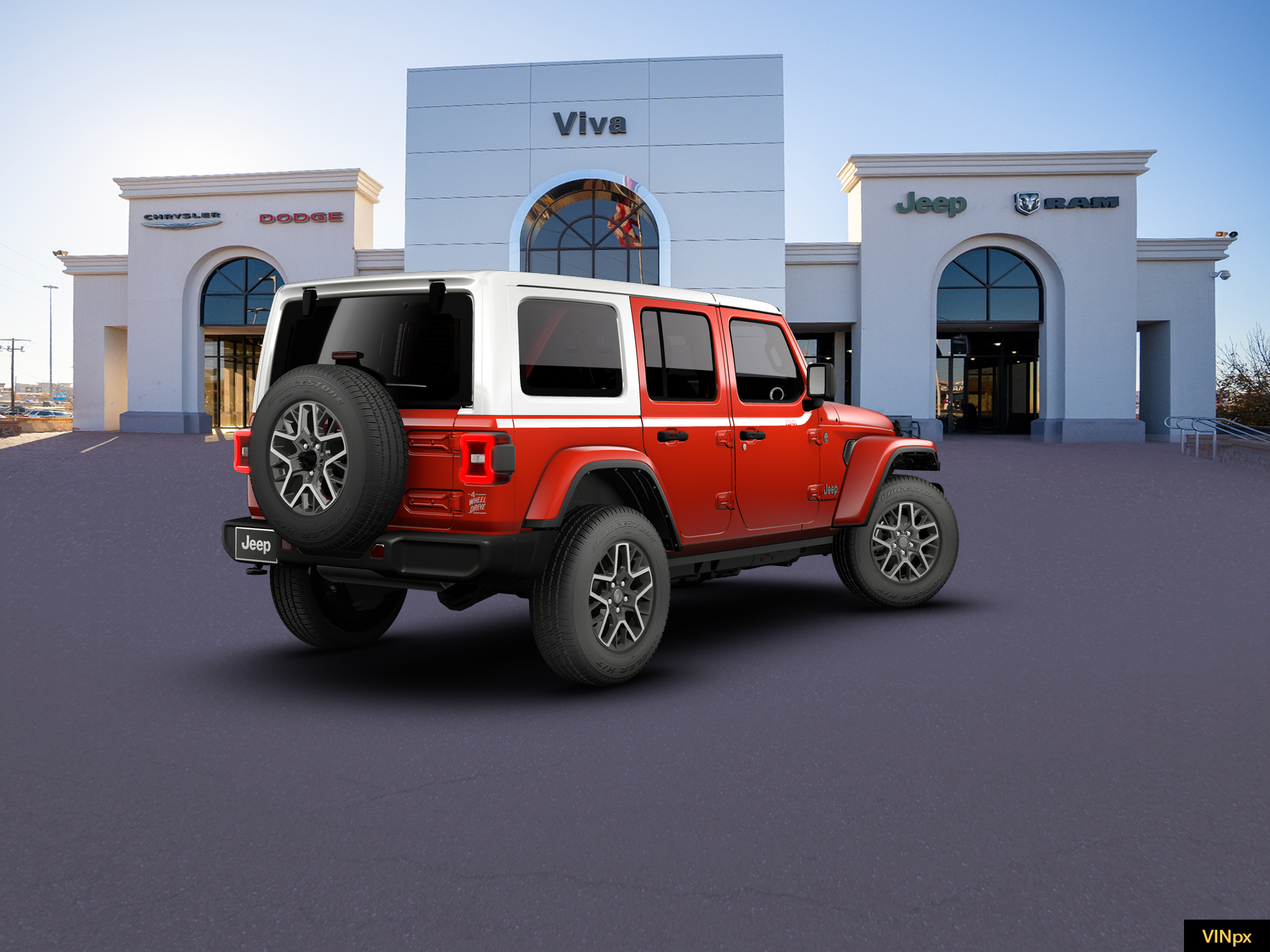 New 2026 Firecracker Red Clear-Coat Exterior Paint Jeep Sahara image 19