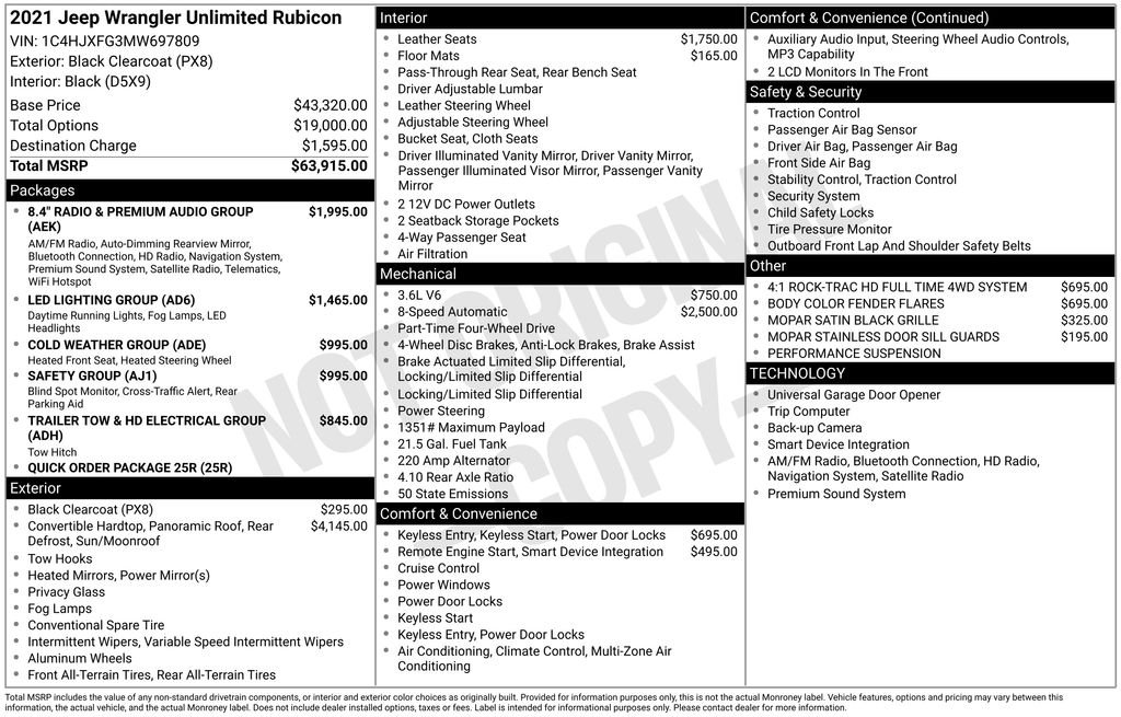 Used 2021 Black Jeep Unlimited Rubicon image 6