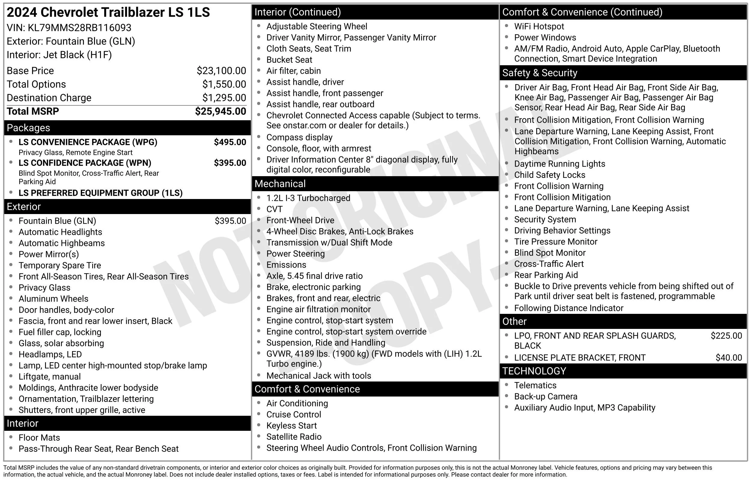 Used 2024 Fountain Blue Chevrolet LS image 38