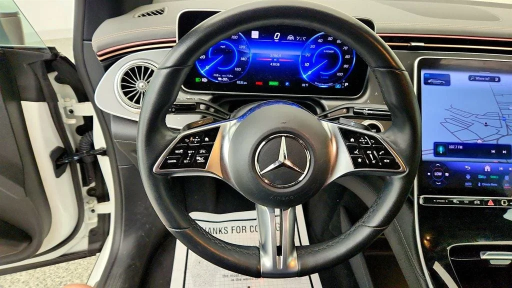 Used 2023 Polar White Mercedes-Benz EQE 350 4MATIC®+ Sedan w/ Driver Assistance & DIGITAL LIGHT image 13