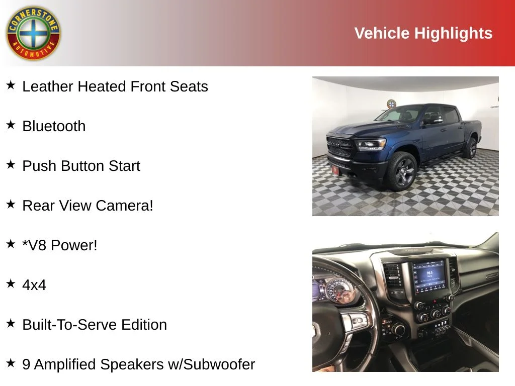 Used 2020 RAM Ram 1500 Pickup Big Horn/Lone Star with VIN 1C6SRFFT2LN409859 for sale in Elk River, Minnesota