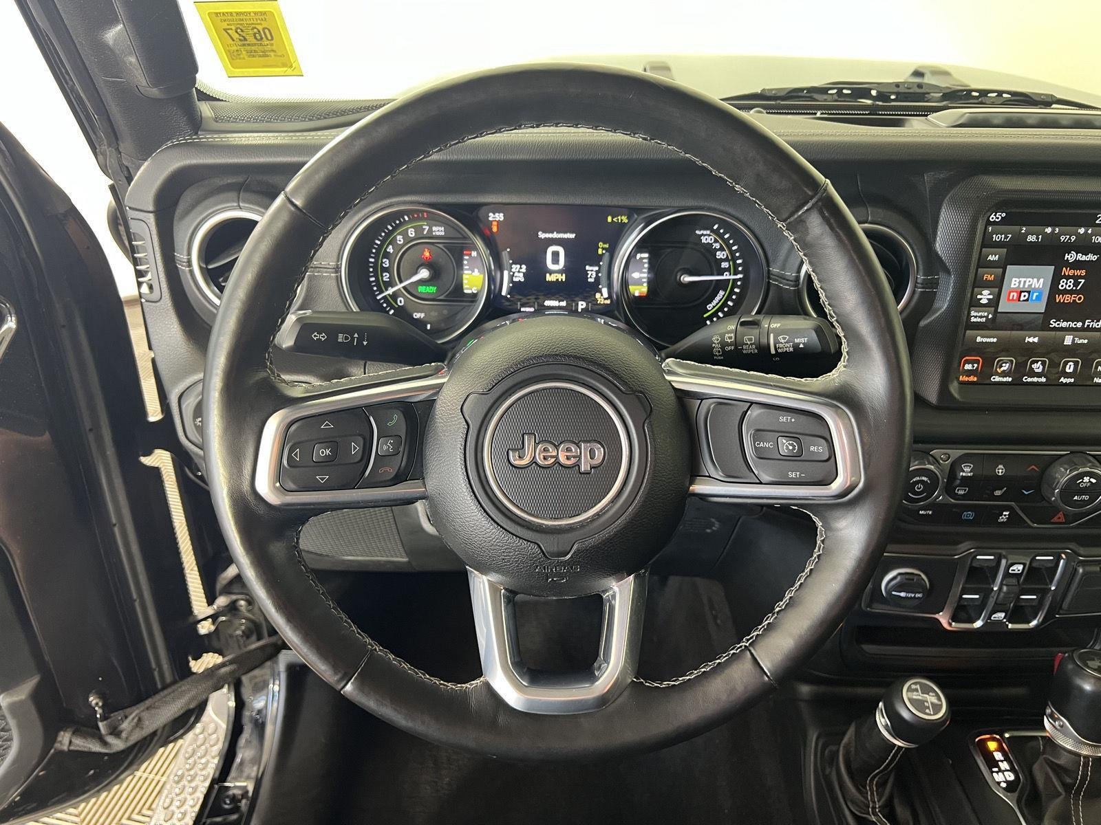 Used 2021 Black Clearcoat Jeep Unlimited Sahara 4xe image 8