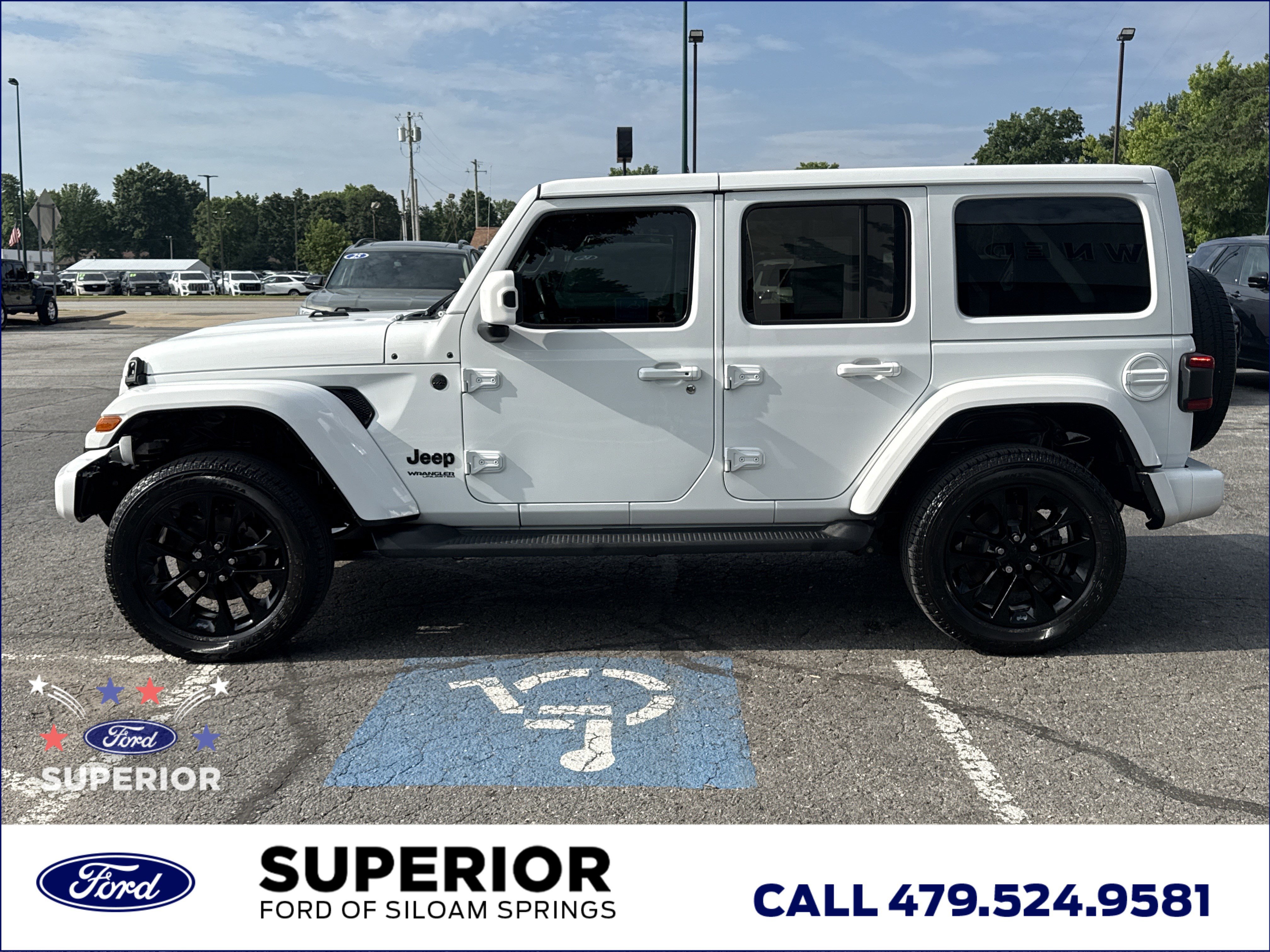 Used 2021 Bright White Clearcoat Jeep Unlimited Sahara High Altitude 4WD image 12