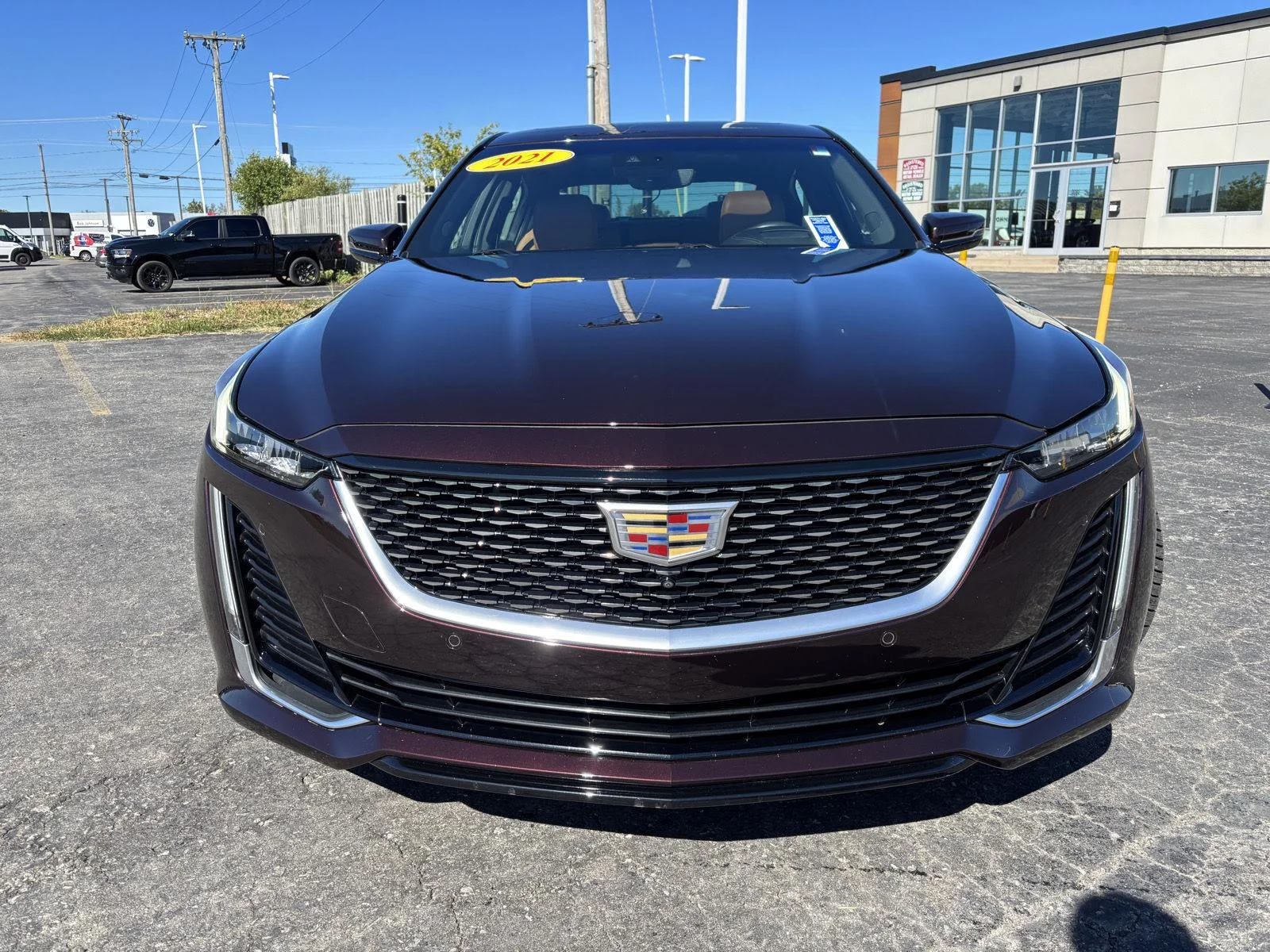 Used 2021 GARNET METALLIC Cadillac Premium Luxury image 2
