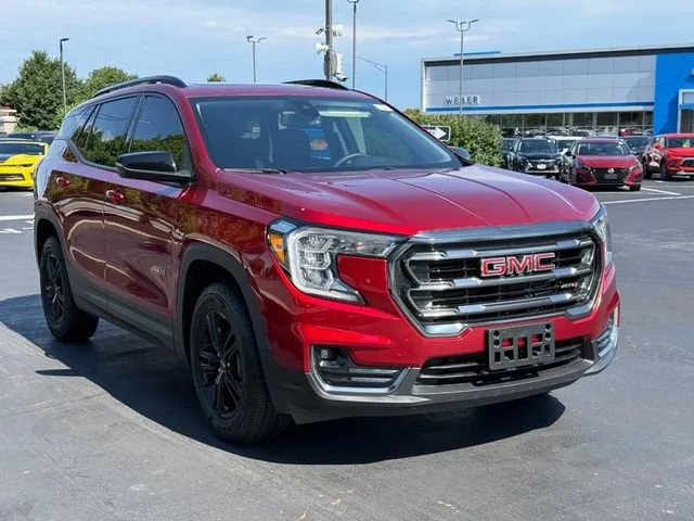 Used 2023 Volcanic Red Tintcoat GMC AT4 image 8