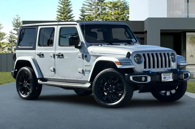 Used 2023 Silver Jeep Sahara 4xe image 2