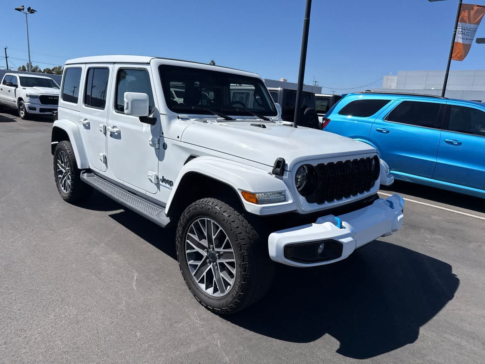 Used 2024 Bright White Clearcoat Jeep High Altitude image 8