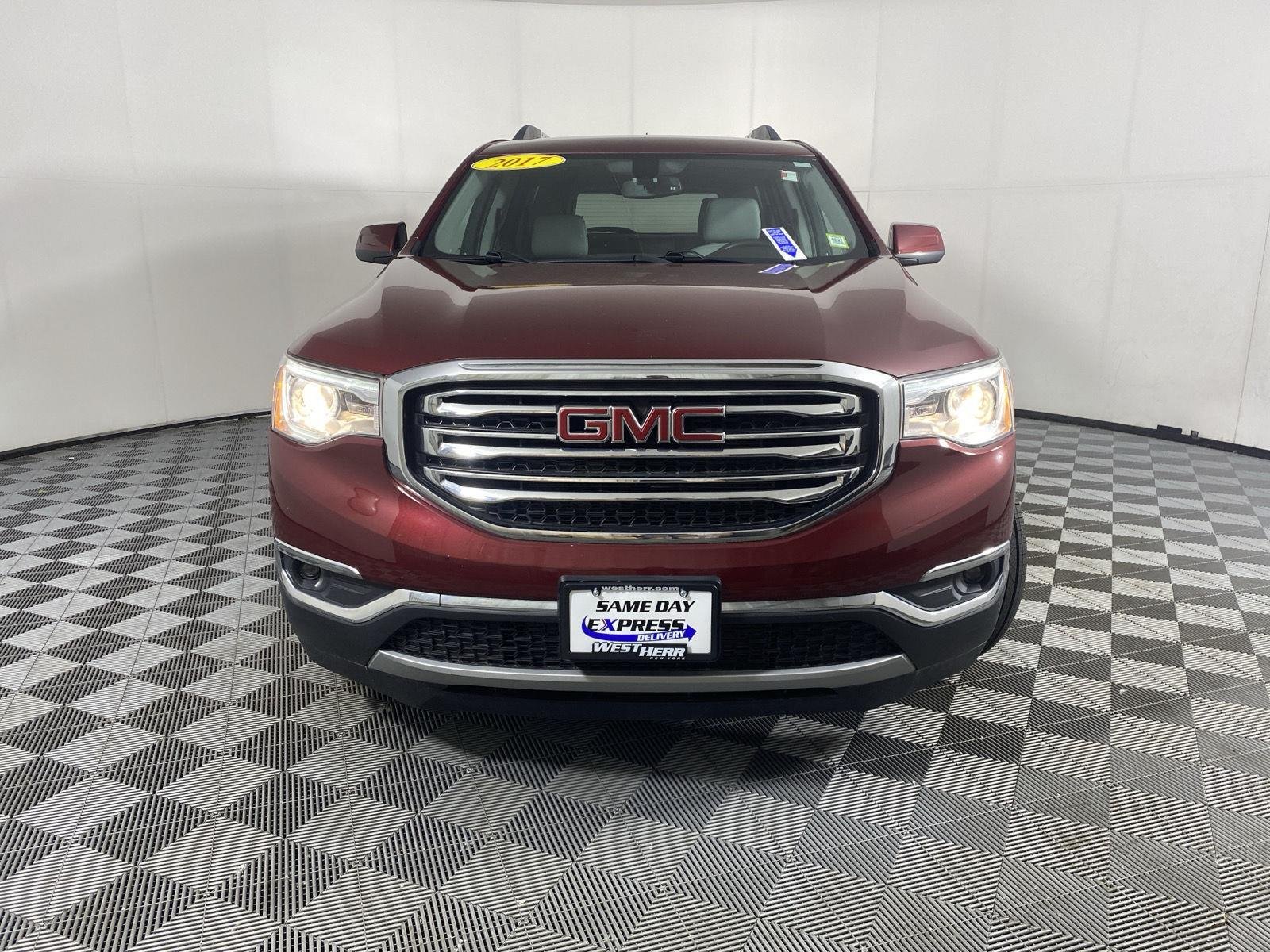 Used 2017 Crimson Red Tintcoat GMC SLT image 2