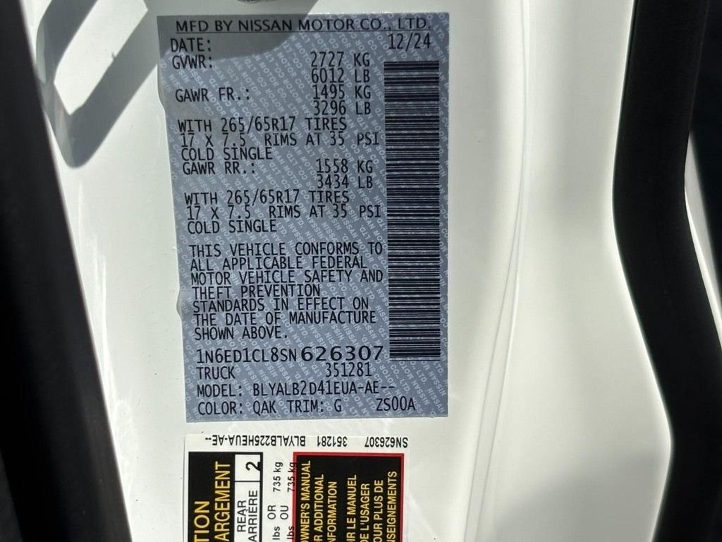 2025 Nissan Frontier SV - Photo 20