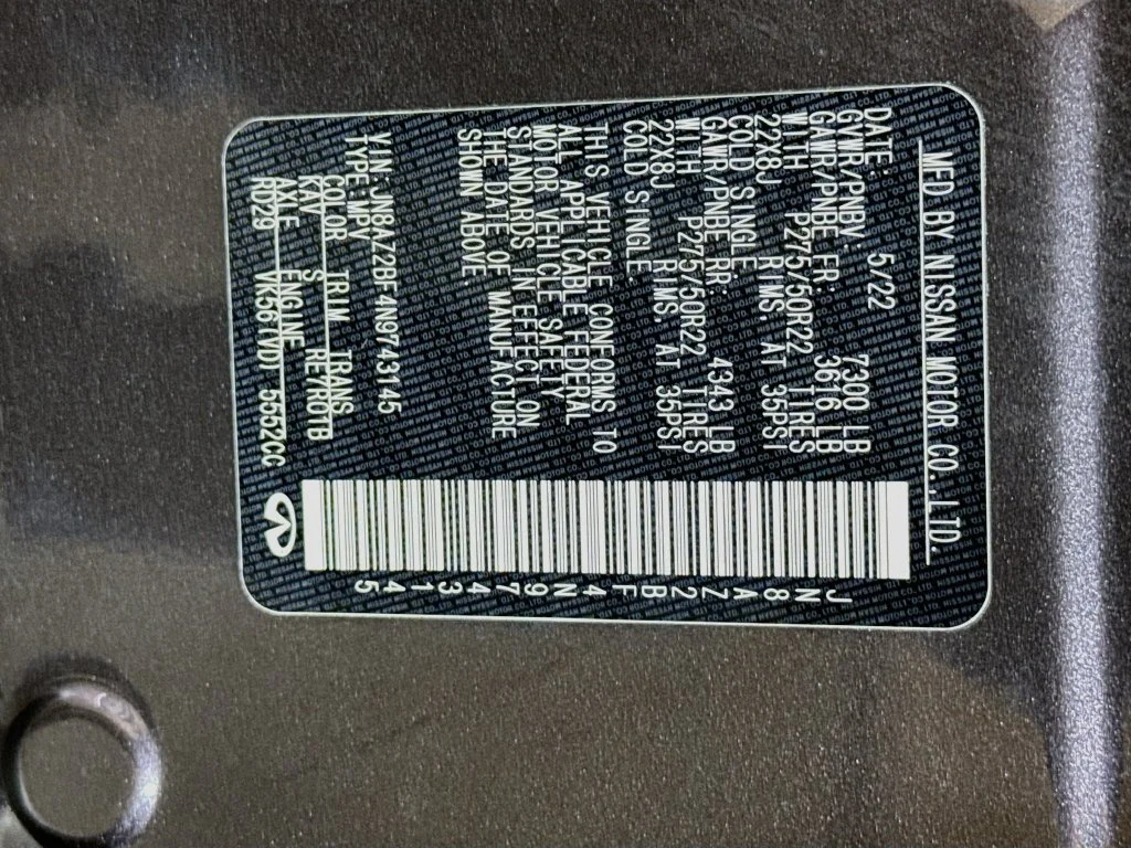 Certified Used 2022 Gray INFINITI Sensory image 47