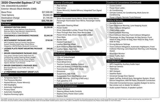 Used 2020 Black Chevrolet LT image 10