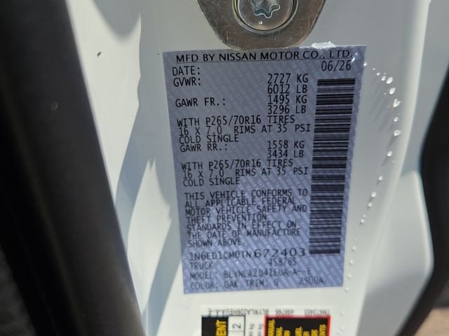 New 2026 Glacier White Nissan King Cab® S image 6