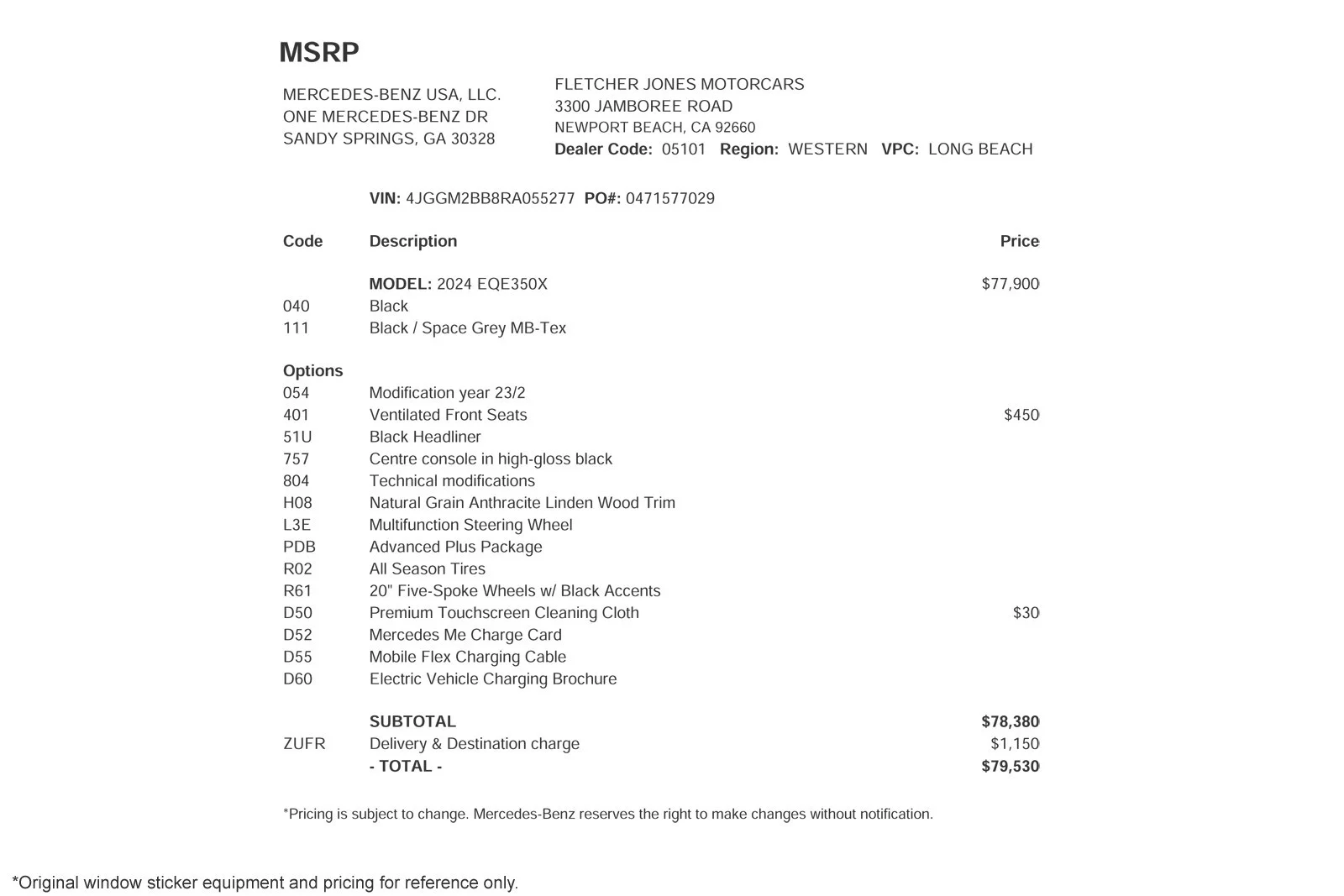 Certified Used 2024 Black Mercedes-Benz EQE 350+ SUV image 2