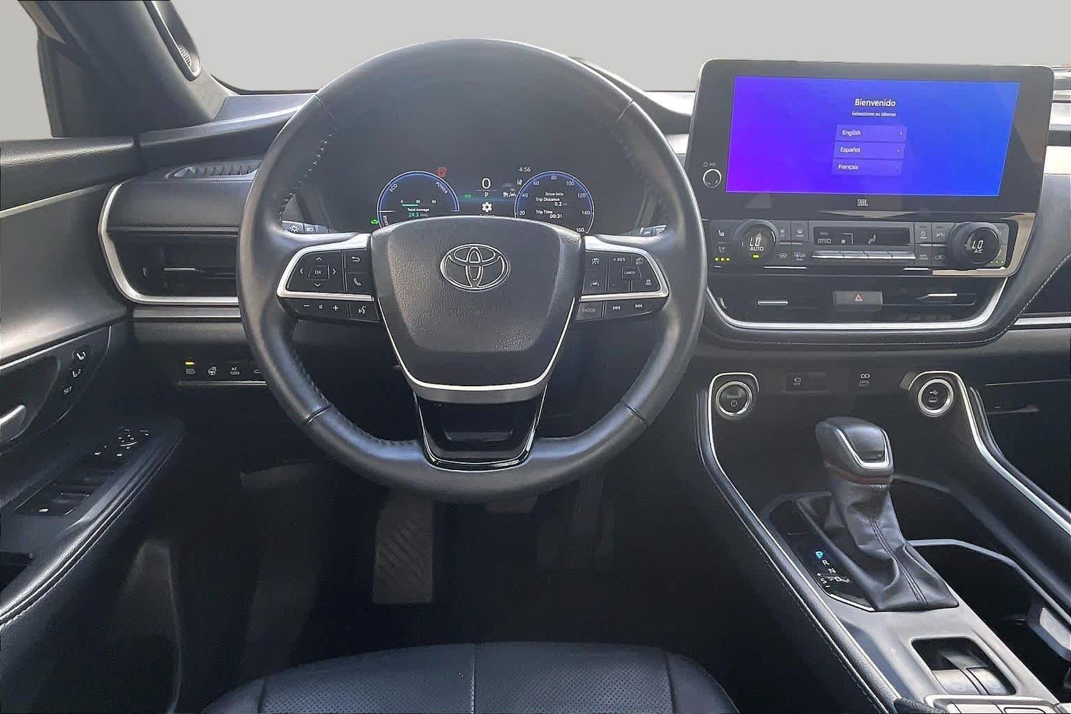 Used 2025 Midnight Black Metallic Toyota Hybrid Nightshade Edition image 6