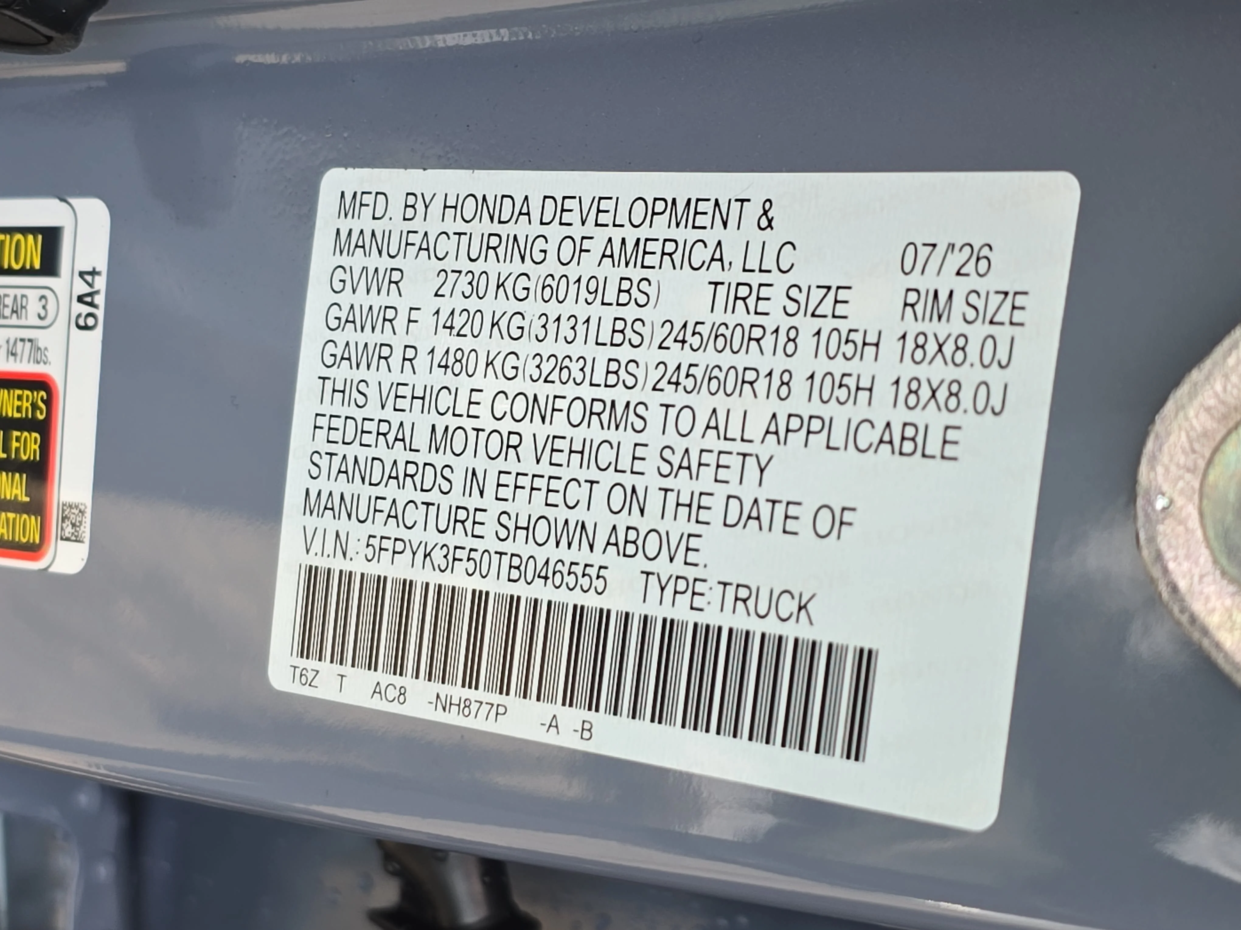 New 2026 Sonic Gray Pearl Honda RTL image 36