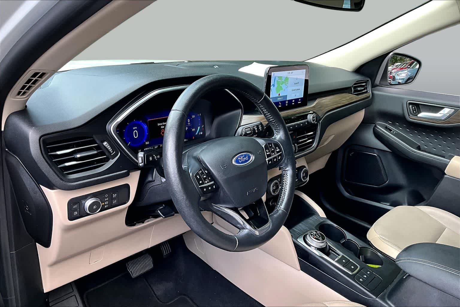 Used 2020 Star White Metallic Tri-Coat Ford Titanium Hybrid image 17