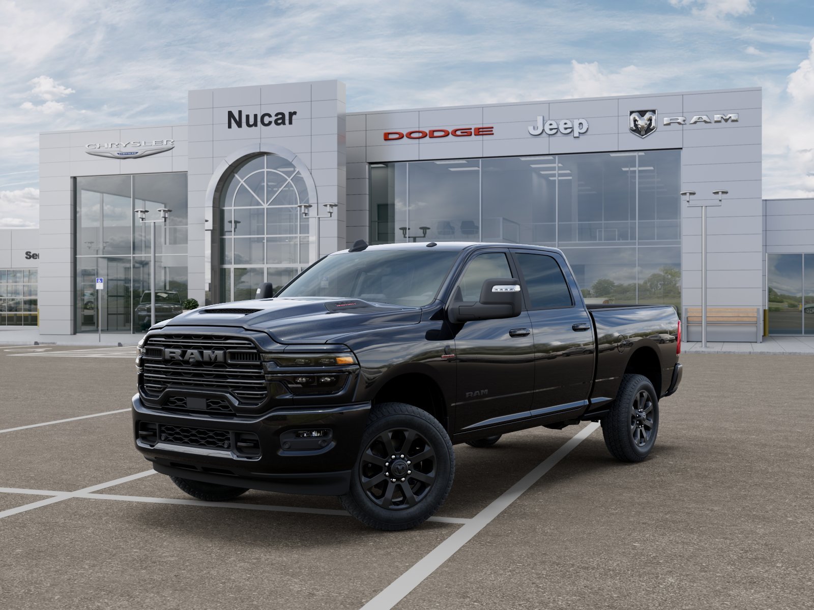 New 2026 Diamond Black Crystal Pearl-Coat Exterior Paint RAM Laramie image 2