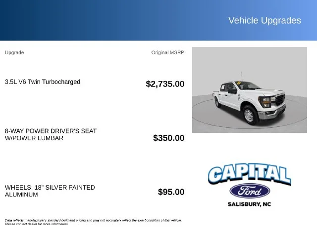 Used 2023 White Ford XLT image 2