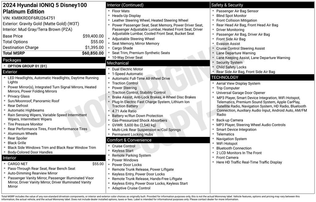 Certified 2024 Hyundai IONIQ 5 Disney100 Platinum with VIN KM8KRDDF6RU264751 for sale in Highland Park, IL
