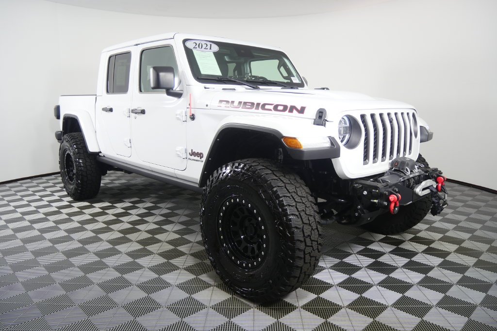 Used 2021 Bright White Clearcoat Jeep Rubicon image 2