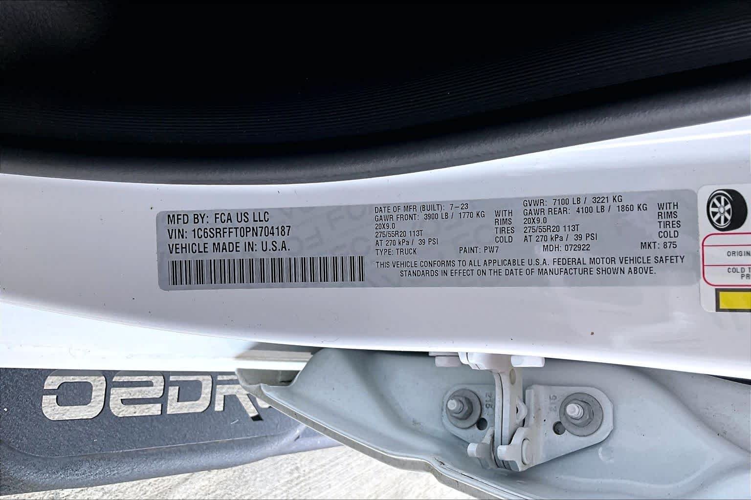 Used 2023 Bright White Clearcoat Ram Big Horn image 31