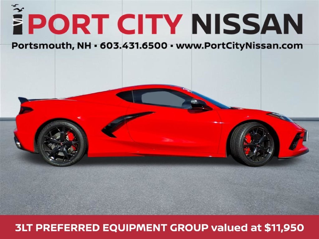 Used 2020 Torch Red Chevrolet Stingray 3lt w/z51, front end lift, carbon fiber roof & more! image 2