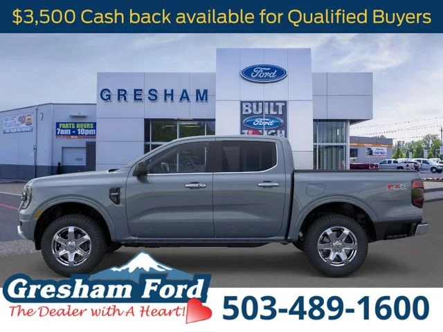 New 2025 Azure Gray Metallic Tri-coat Ford XLT image 3