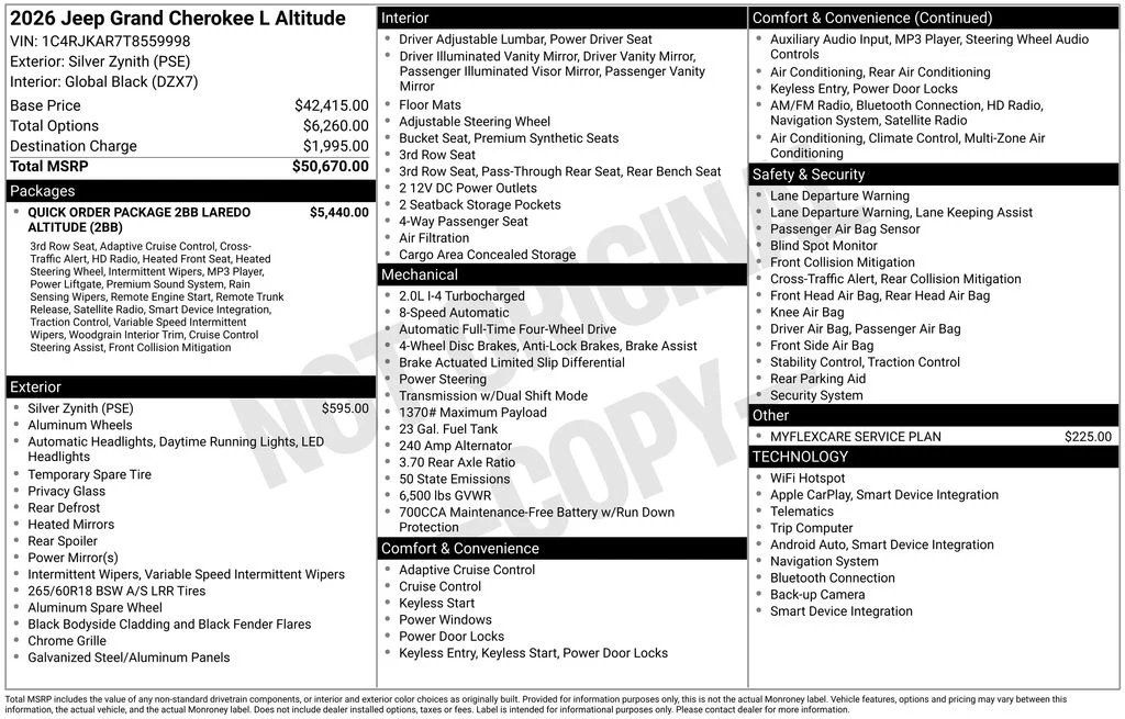 New 2026 Silver Zynith Exterior Paint Jeep Laredo Altitude image 7