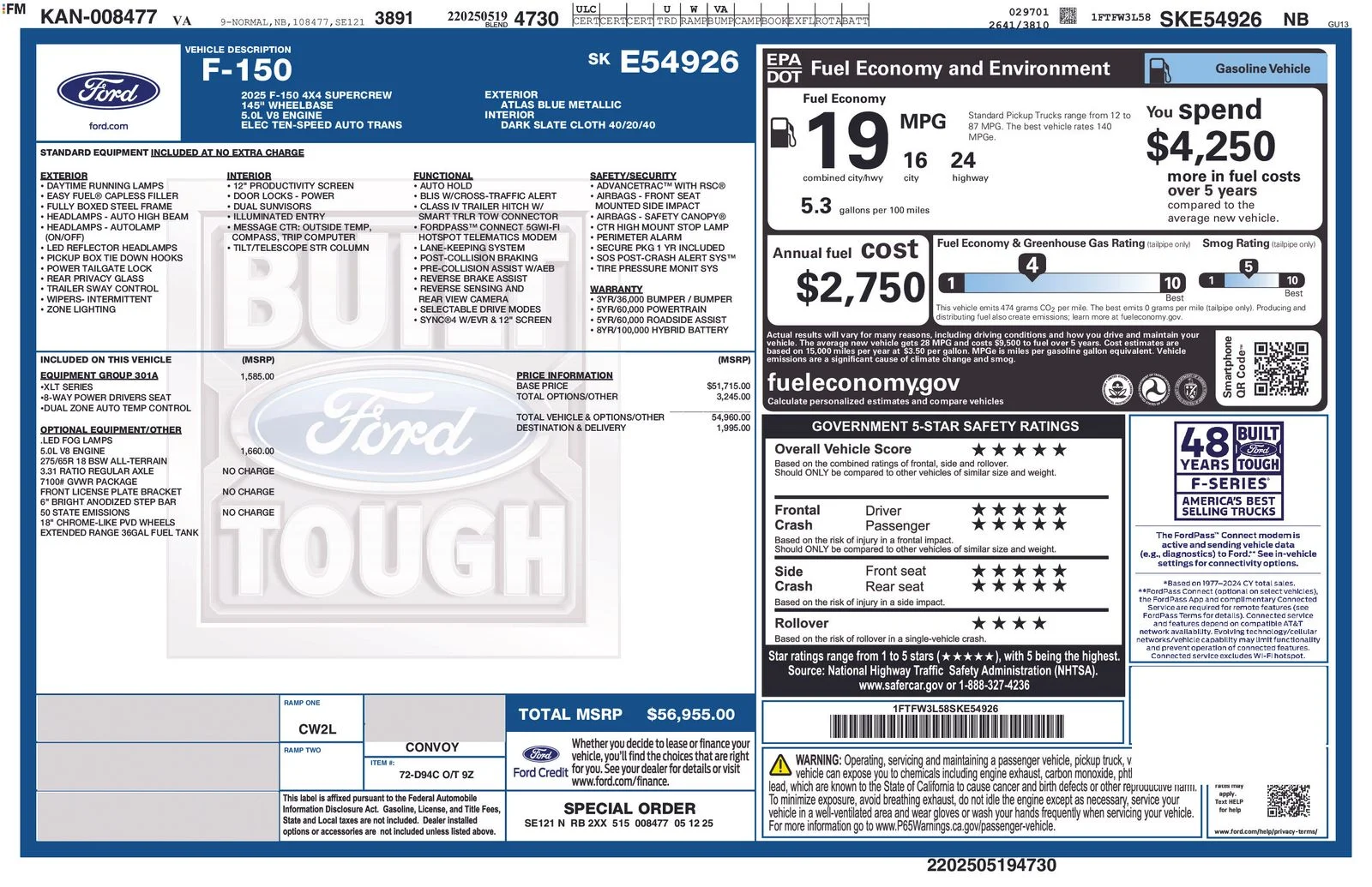 Certified Used 2025 Blue Metallic Ford XLT image 39